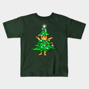 Cat-mas Tree Kids T-Shirt